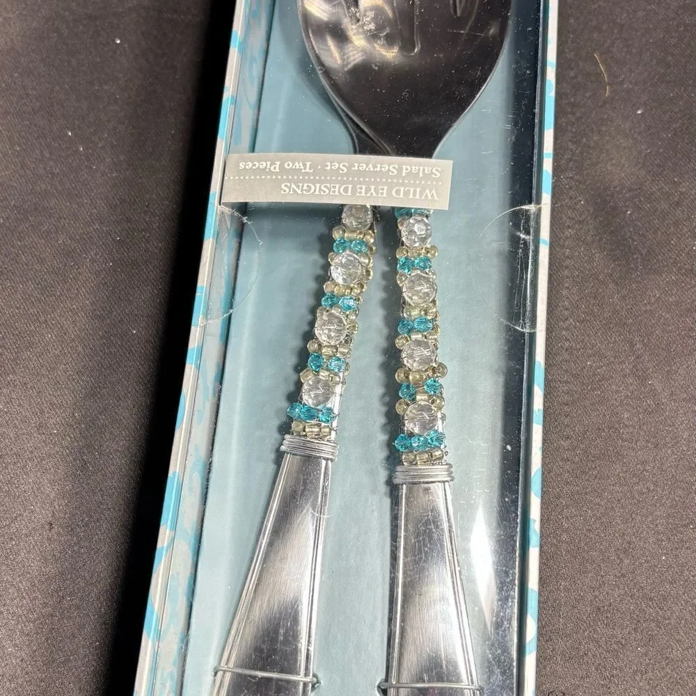 NEW Wild Eyed Designs Salad Server Set NWOT